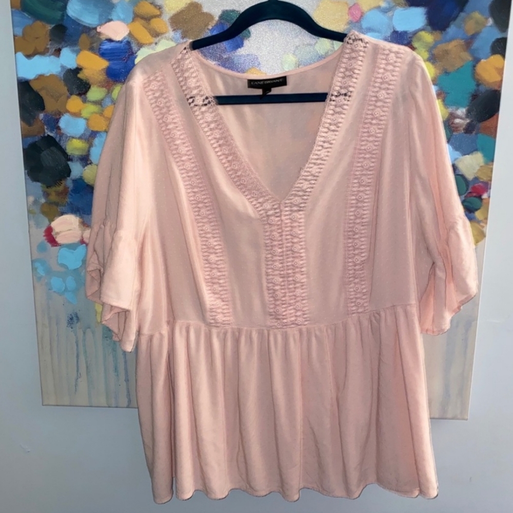 Lane Bryant Pink Blouse